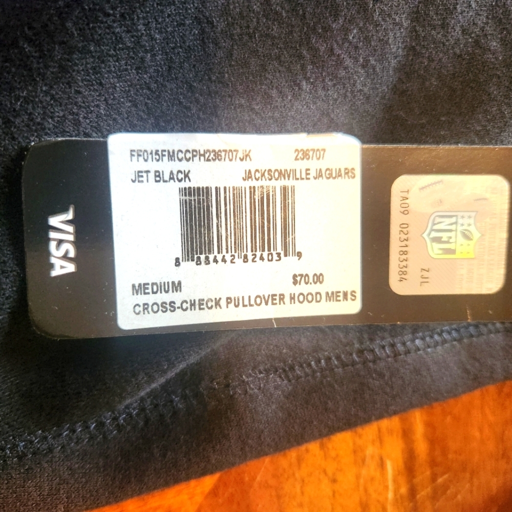 Jacksonville Jaguars Black Hoodie Pullover Men's Medium - Picture 4 of 5